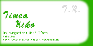 timea miko business card